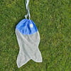 Fun Blue Fish shape drawstring bag