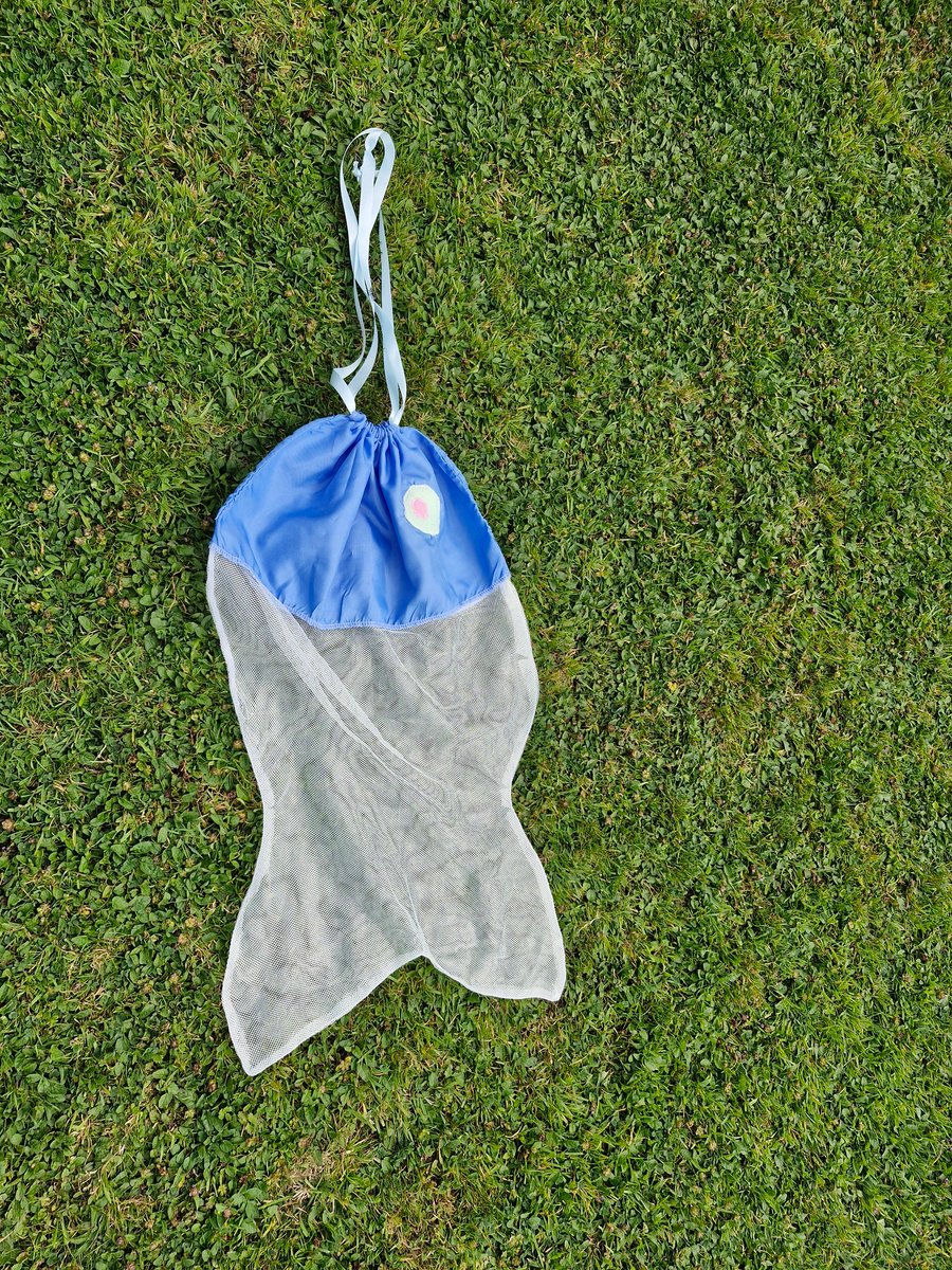 Fun Blue Fish shape drawstring bag