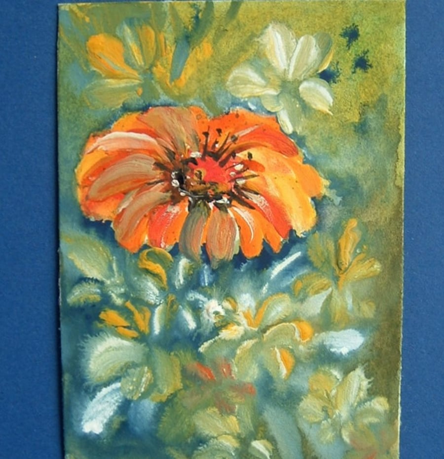 art painting aceo SFA watercolour floral ref 629