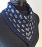 Knitted Kerchief Cowl, Scarf, Neckwarmer, Neckerchief, Bandana, Merino Wool - Image 5