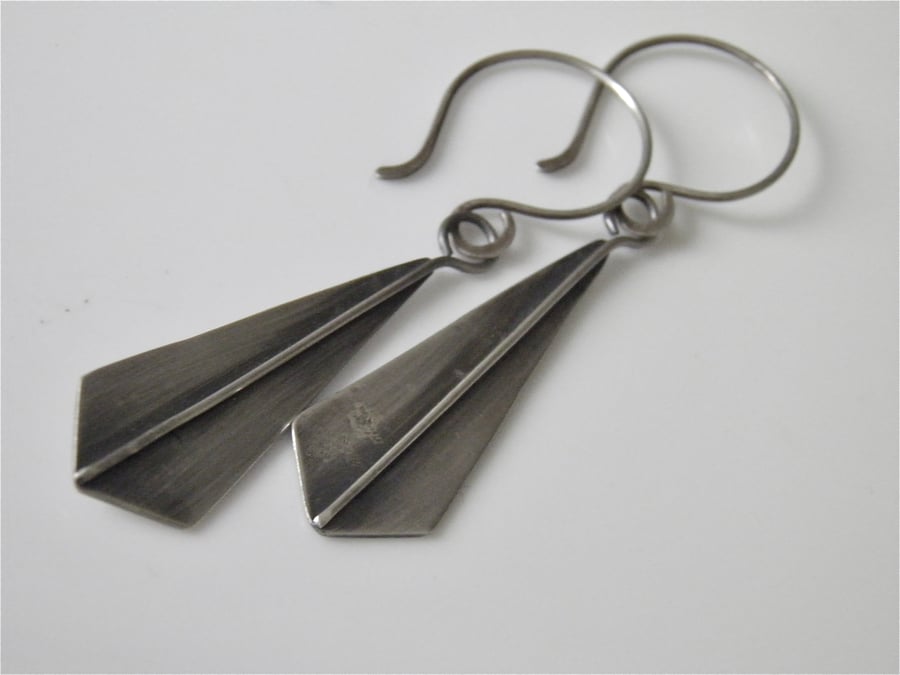 Contemporary Sterling Silver Earrings 