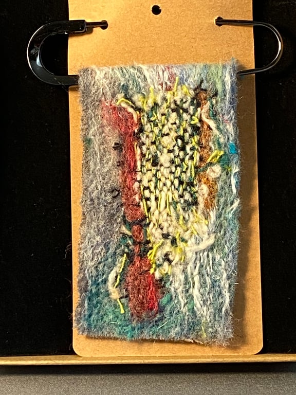 Felted and Woven Brooch