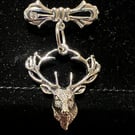 Reindeer Stag Christmas Winter Pin Brooch