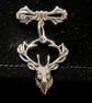 Reindeer Stag Christmas Winter Pin Brooch