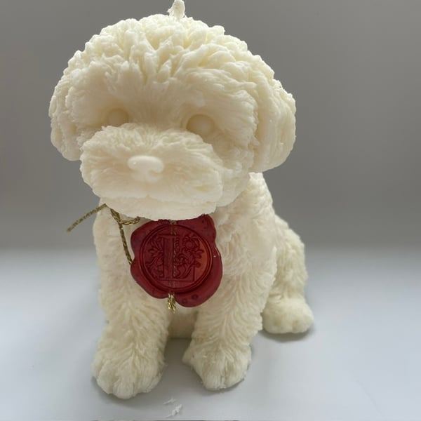 Dog Candle - Art Candle - Champagne Strawberry - LUMINOUS