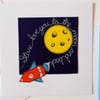 Valentine Handmade Greeting Card Personalised Love You To The Moon and Back