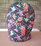 Bright Colour Flowers on Black Extra Large Coffee Pot Cosy - Image 3