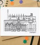 Stockport Skyline Greetings Card - Image 1