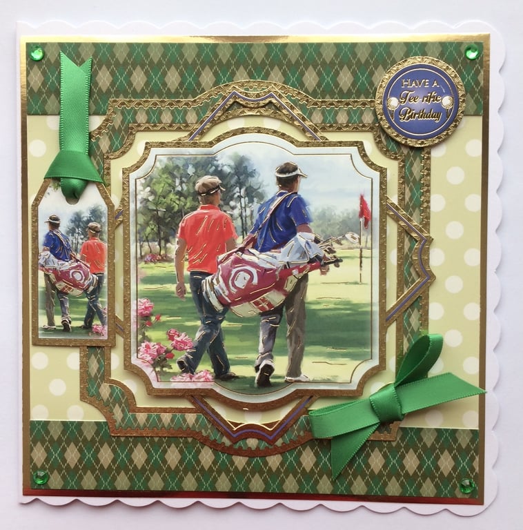 Golf Birthday Card Have a Tee riffic Birthday Male Golf Players Birdie