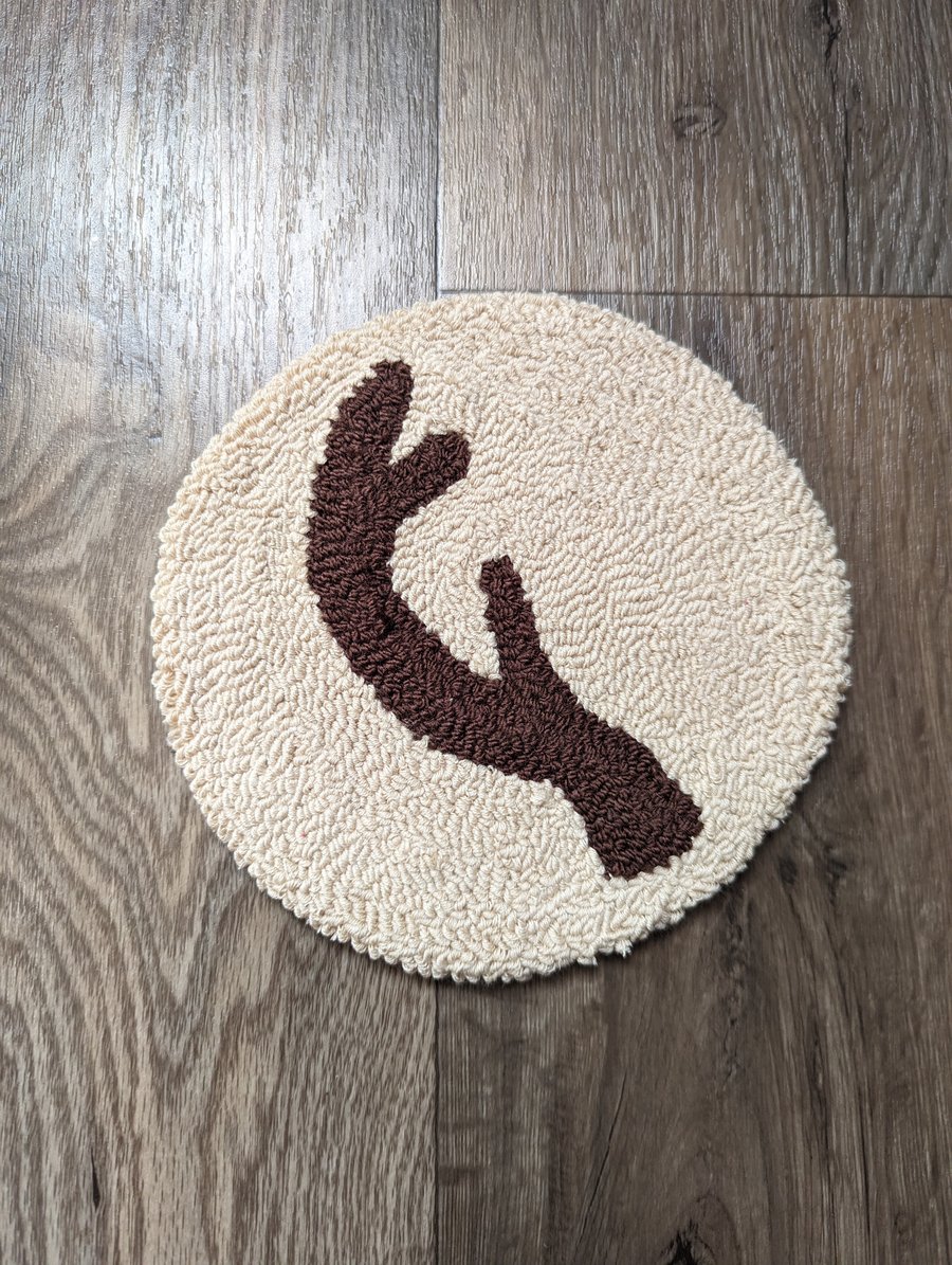 Deer Antler Mug Rug or Decoration 