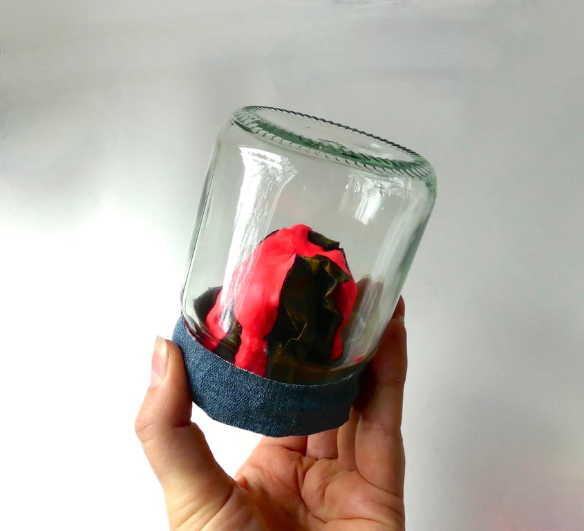 Glow in the Dark Volcano Jar - READY TO SHIP