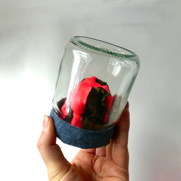 Glow in the Dark Volcano Jar - READY TO SHIP