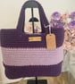 Handmade macrame crochet tote handbag 