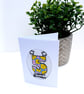 Handmade Cross Stitch 5th Birthday Card Featuring Colourful Embroidered  - Image 5