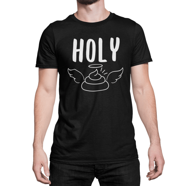 Holy Poo T Shirt Funny Novelty Poo Emoji Birthday Christmas Gift S - XL