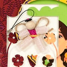 Thank You Cut Out Handmade Card With a Keyring or a Handbag Charm 