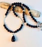 Blue Goldstone Necklace With Silver Stars - Handmade In Devon - Image 5