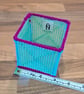 Medium container for office items - green, blue, purple mix - Image 2
