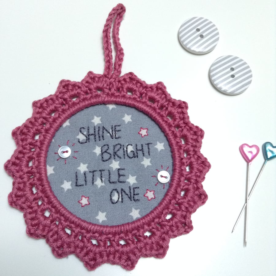 Shine Bright Little One Nursery Wall Decoration