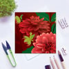 Dahlia Card - flower, birthday, summer