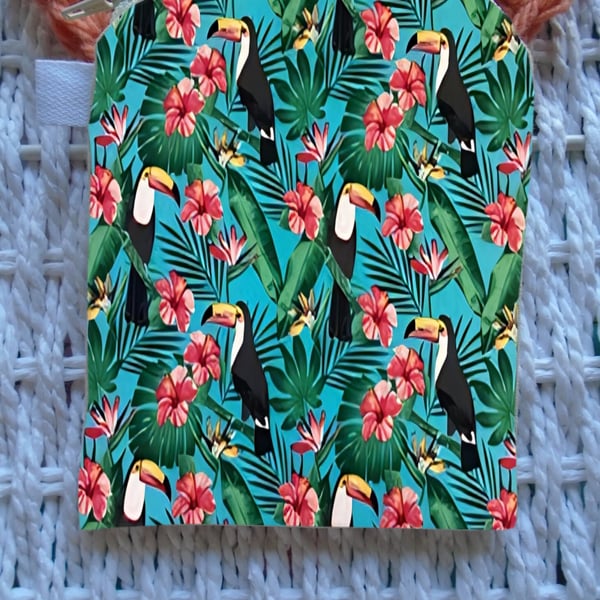 Tropical Toucan Purse or Card Holder Cotton 
