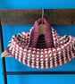 Chunky Hand Knitted Cowl - Scarf - Neck Warmer  in Shades of Pink - Image 3