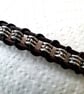 Leather Spacer  black burgundy silver Bracelet Handmade - Image 3