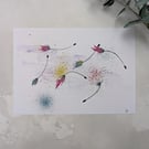 Dandelion Seed Art, Make a Wish Print - End of Line Print