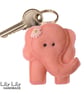 Keyring, handmade Felt Elephant Keyring (Pink) - Image 1