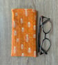Beetle Print Quilted Fabric Glasses Case