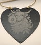 Highland Cow Heart Slate, Engraved Wall Hanging, Floral Decor, Rustic Country Ho - Image 4