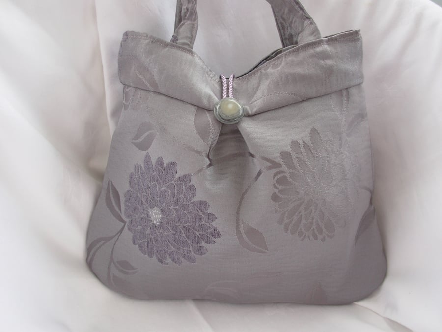 Handbag Pleated Grey 