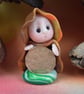 Tiny Thrupenny Bit Gnome 'Walter' with 1942 wartime threepenny piece OOAK Sculpt