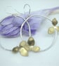Eco Silver Hydrangea Hoop Earrings - Image 5