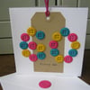 Sixtieth Button Birthday Card