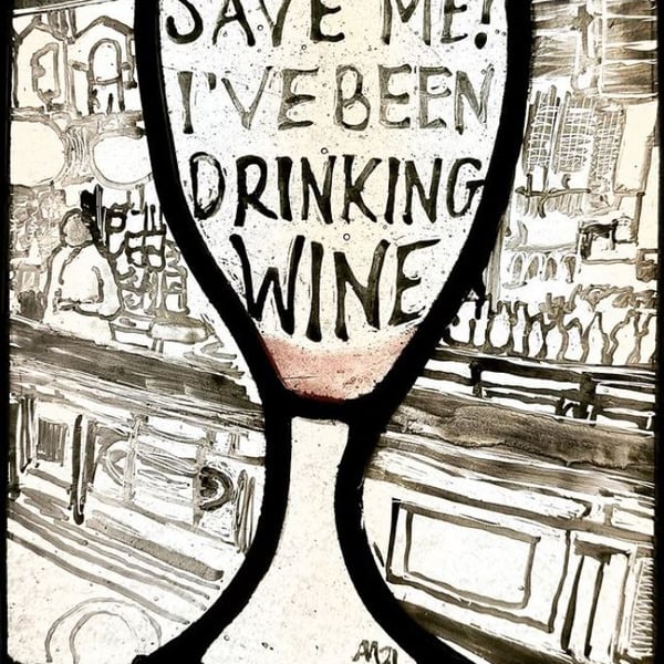 Contemporary Stained Glass - Save me! 