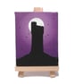 Full Moon Over Castle Hill Mini Painting - Image 2