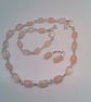 Pale Pink Rose Quartz Chunky Nugget Bead 3 Piece Jewellery Set, Gift for Her - Image 6