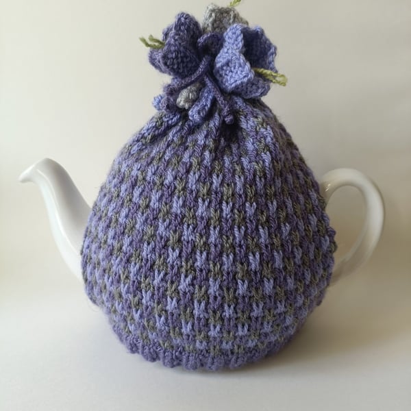 Tea cosy Tea cosie - midnight sky tweed