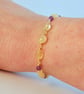 Citrine, Ambronite & Amethyst Bracelet, November Birthday, Gift For Scorpio - Image 5