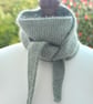 Knitted Small Triangle Scarf Harmony Scarf Wool Mohair Silk Light Mint Green