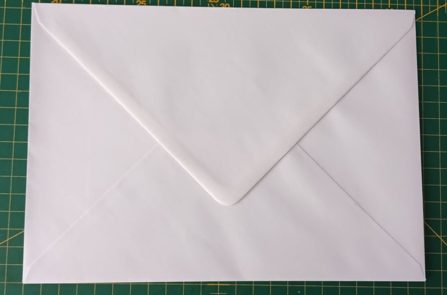 C6 A6 White Envelopes For Cardmaking With Diamond Flap 120gsm Pack Of 10
