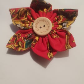 Fabric flower brooch