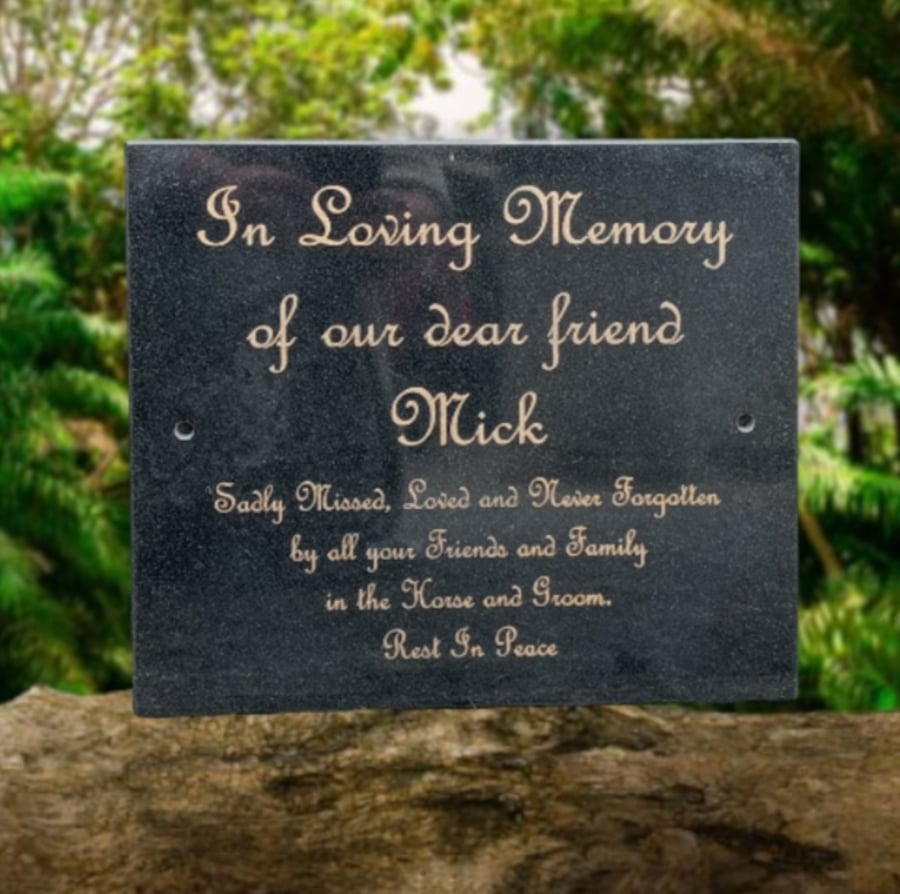 Granite memorial wall plaque Remembrance plaque 