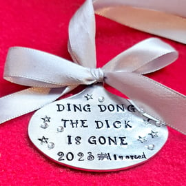 Ding dong divorced Christmas tree ornament 