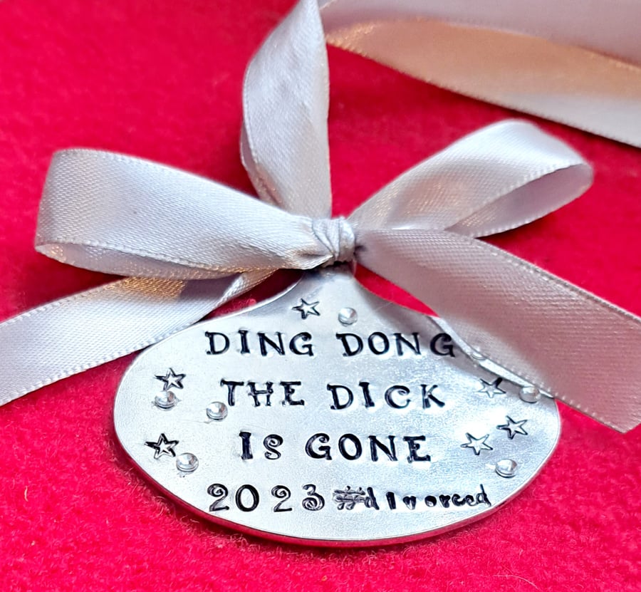 Ding dong divorced Christmas tree ornament 