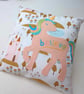 Unicorn mini cushion - appliqued embroidered felt, can be personalised 