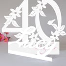 Personalised 40th 3d Birthday card for a Mum, Wife, Sister, Daughter etc