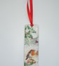 Robin wooden bookmark,  Christmas stocking filler gift, garden bird bookmark  - Image 5