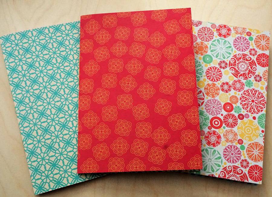 Set Of Three A5 Notebooks - 'Orient'
